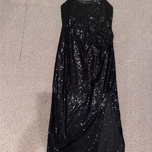 Elegant Black Sequin Dress